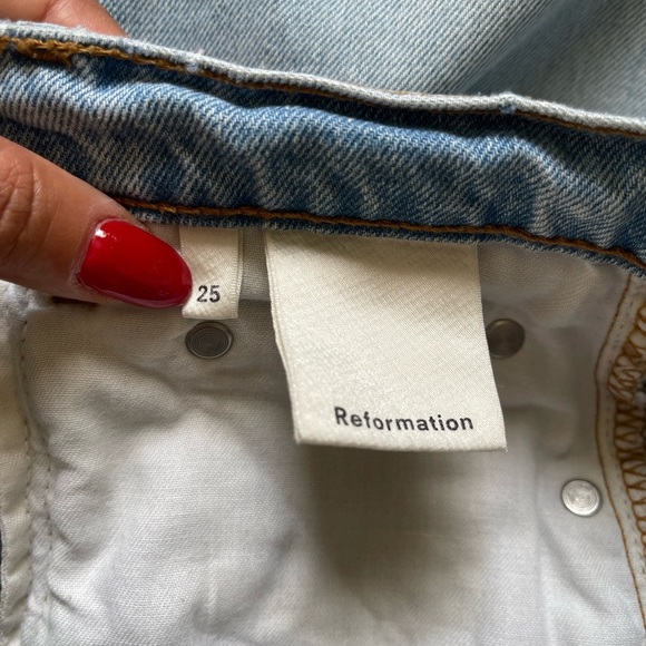 Reformation Light Blue Straight Leg Jeans - Picture 5 of 6